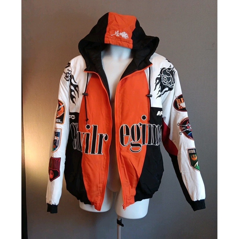 Civil Regime x Star Wars X-Wing StarFighter M Oversized Y2K Grunge Bomber Jacket